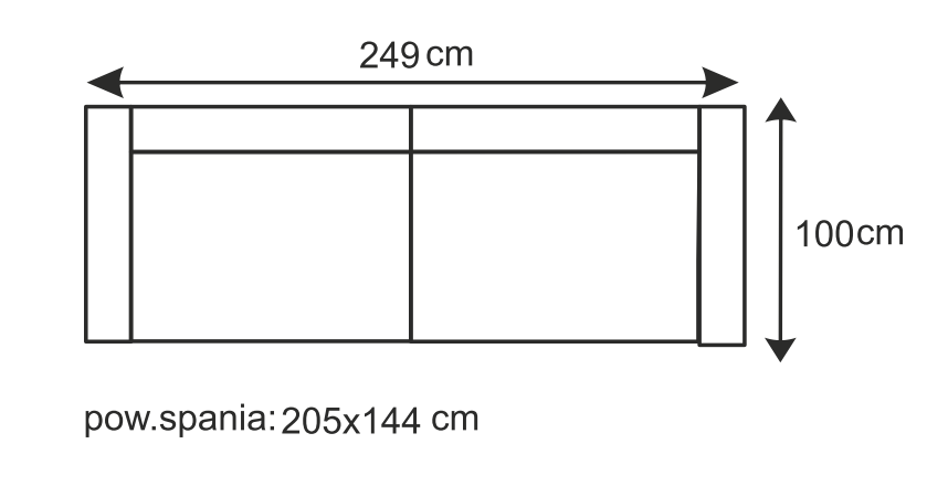 Rozkładana sofa dzielona na pół SOFTI 10