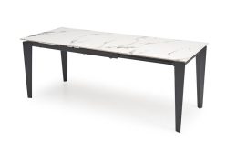 Rozkładany stół biały ze spieku 141-201 cm FELIX 9