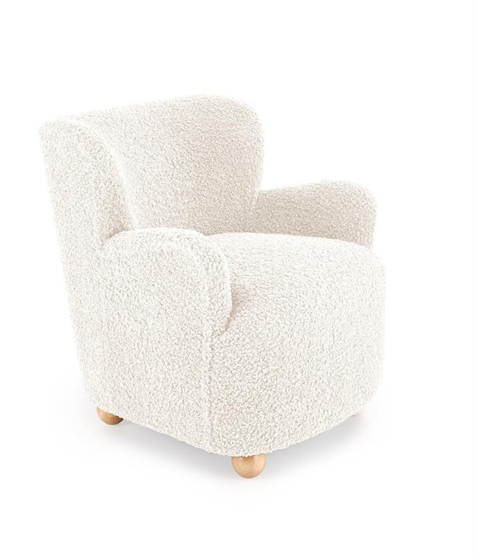 Śliczny fotel kremowy CLAUDIO 3 Śliczny fotel kremowy CLAUDIO 1