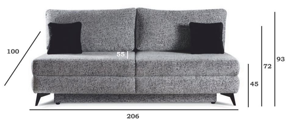 Smukła sofa double pocket do spania TALIA 5 Smukła sofa double pocket do spania TALIA 3