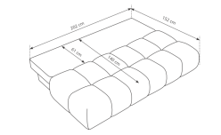 Sofa fala z funkcją spania BALTICA 5