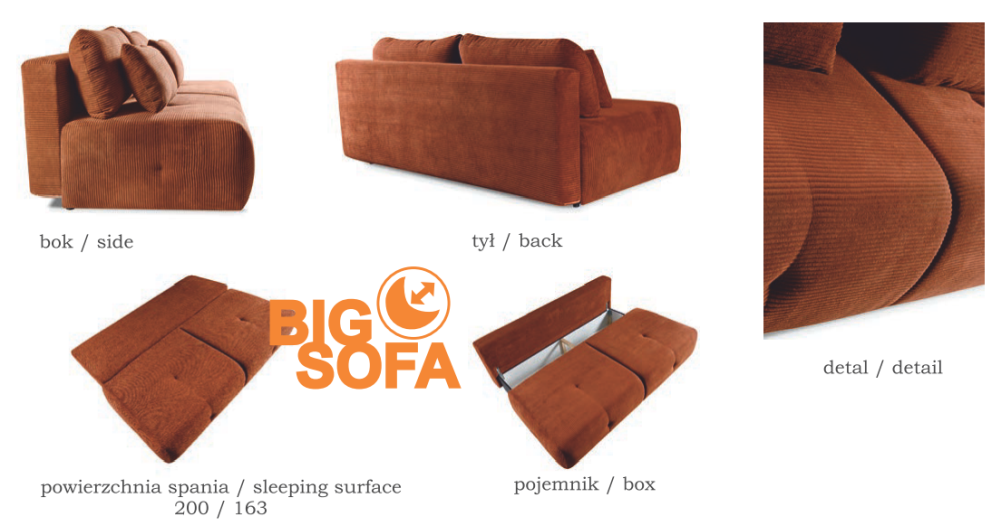 Sofa jak łóżko małżeńskie CALMO 1