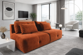 Rozkładana sofa do salonu jak łózko małżeńskie