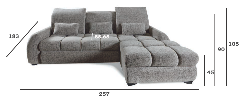 Sofa rogowa z regulacją głębokości siedzisk i funkcją spania RESIDENT 5 Sofa rogowa z regulacją głębokości siedzisk i funkcją spania RESIDENT 3