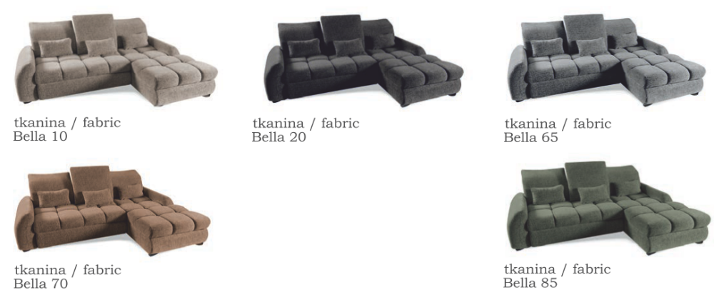 Sofa rogowa z regulacją głębokości siedzisk i funkcją spania RESIDENT 4 Sofa rogowa z regulacją głębokości siedzisk i funkcją spania RESIDENT 2