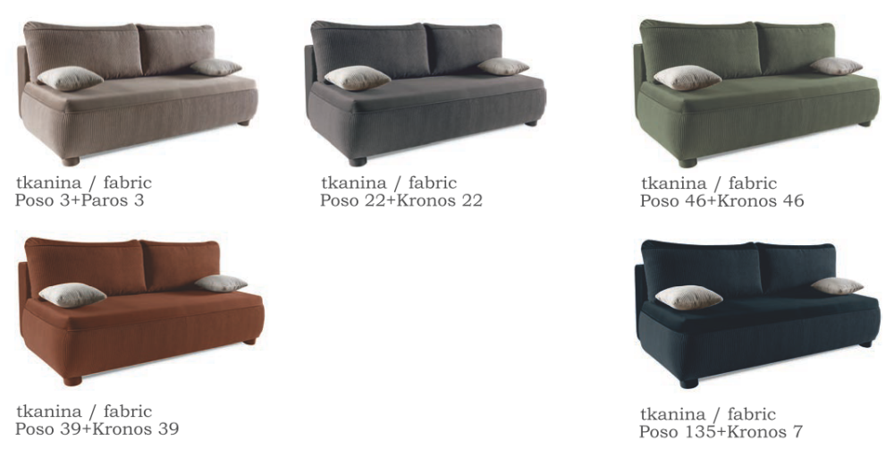 Sofa z dużymi poduszkami z funkcją spania KAMELIA 4 Sofa z dużymi poduszkami z funkcją spania KAMELIA 2