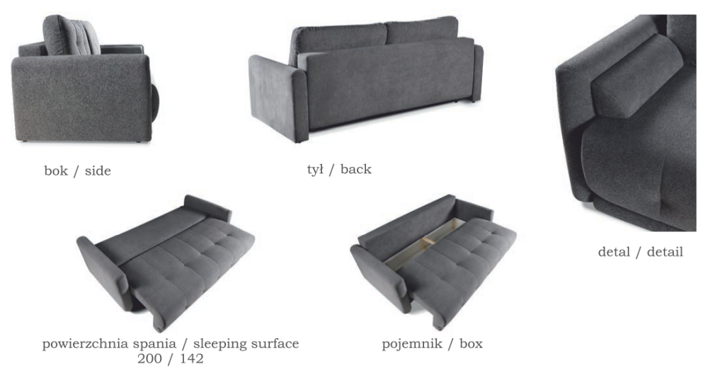 Sofa z szybkim rozkładaniem do spania AKCENT 3 Sofa z szybkim rozkładaniem do spania AKCENT 1