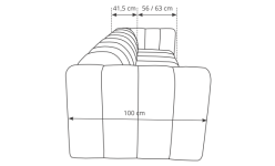 Sofa ze zdejmowanymi poduszkami z funkcją spania SALSA 7