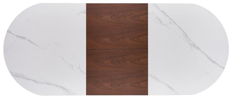 Stół dwukolorowy owalny rozkładany 160-220 cm GIBSON 1