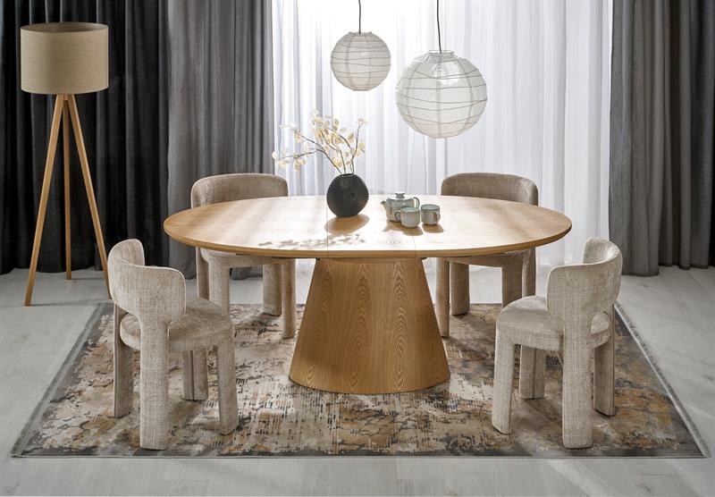 Stół w kształcie jaja rozkłądany