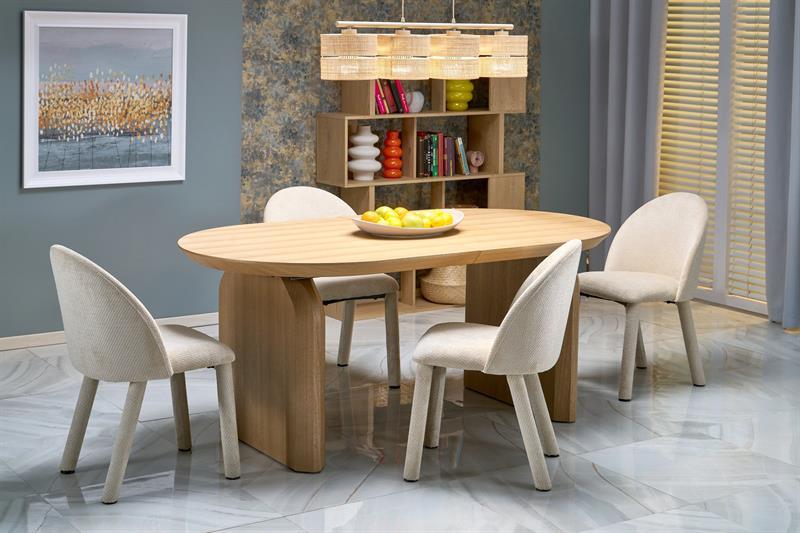 Stół na dwóch nogach rozkładany do jadalni