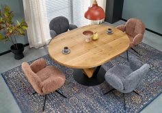 Stół okrągły rozkładany do jadalni i do salonu