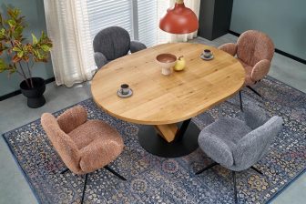 Stół okrągły rozkładany do jadalni i do salonu