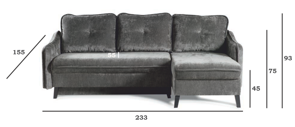 Stylowy narożnik z podwójnym pojemnikiem z funkcją spania KASTYLIA 5 Stylowy narożnik z podwójnym pojemnikiem z funkcją spania KASTYLIA 3