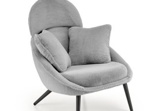 Szary fotel z poduszkami MERRY 16 Szary fotel z poduszkami do przytulnego salonu