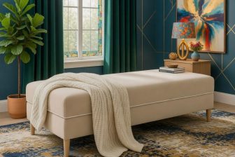 Tapczan bez zagłówka ALFA 4 Modny tapczan bez zagłówka ze chowkiem