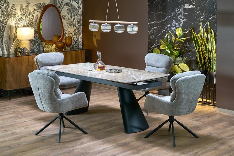 Stół z blatem brązowy marmur