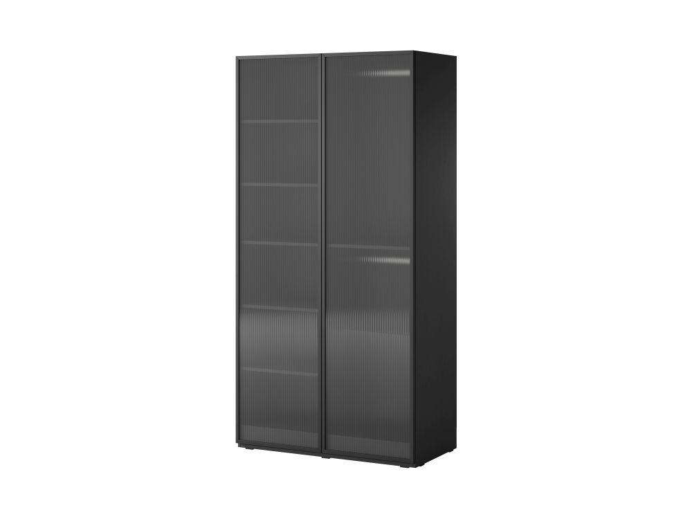 Czarna szafa ze szklanymi drzwiami MULTIBOX 1