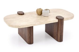 Designerska ława trawertyn CANOA 69 Designerska ława do salonu trawertyn