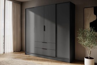 Duża garderoba bez luster kolor grafit