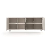 Duża komoda 4 szafki w kolorze kaszmiru 186 cm SATIN 2