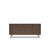 Duża komoda z szafkami ciemne drewno z LED 183 cm HEBAN 5