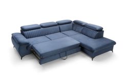 Duży nowoczesny narożnik z funkcją spania i ruchomymi zagłówkami WIRAL 2 6