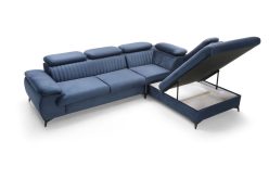 Duży nowoczesny narożnik z funkcją spania i ruchomymi zagłówkami WIRAL 2 5