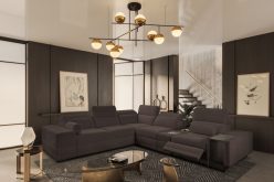 Ekskluzywna kanapa narożna rozkładana z podnóżkiem elektrycznym indukcją i barkiem ASTON 13 MIX 14 Ekskluzywna kanapa narożna rozkładana z podnóżkiem elektrycznym indukcją i barkiem ASTON 13 MIX 13