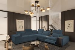 Ekskluzywna kanapa narożna rozkładana z podnóżkiem elektrycznym indukcją i barkiem ASTON 13 MIX 13 Ekskluzywna kanapa narożna rozkładana z podnóżkiem elektrycznym indukcją i barkiem ASTON 13 MIX 12