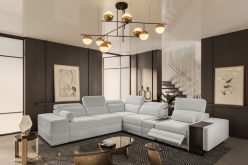 Ekskluzywna kanapa narożna rozkładana z podnóżkiem elektrycznym indukcją i barkiem ASTON 13 MIX 12 Ekskluzywna kanapa narożna rozkładana z podnóżkiem elektrycznym indukcją i barkiem ASTON 13 MIX 11