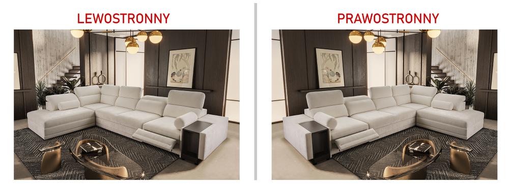 Ekskluzywna rogówka rozkładana z barkiem podnóżkiem i ładowarką telefonu ASTON 11 MIX 28