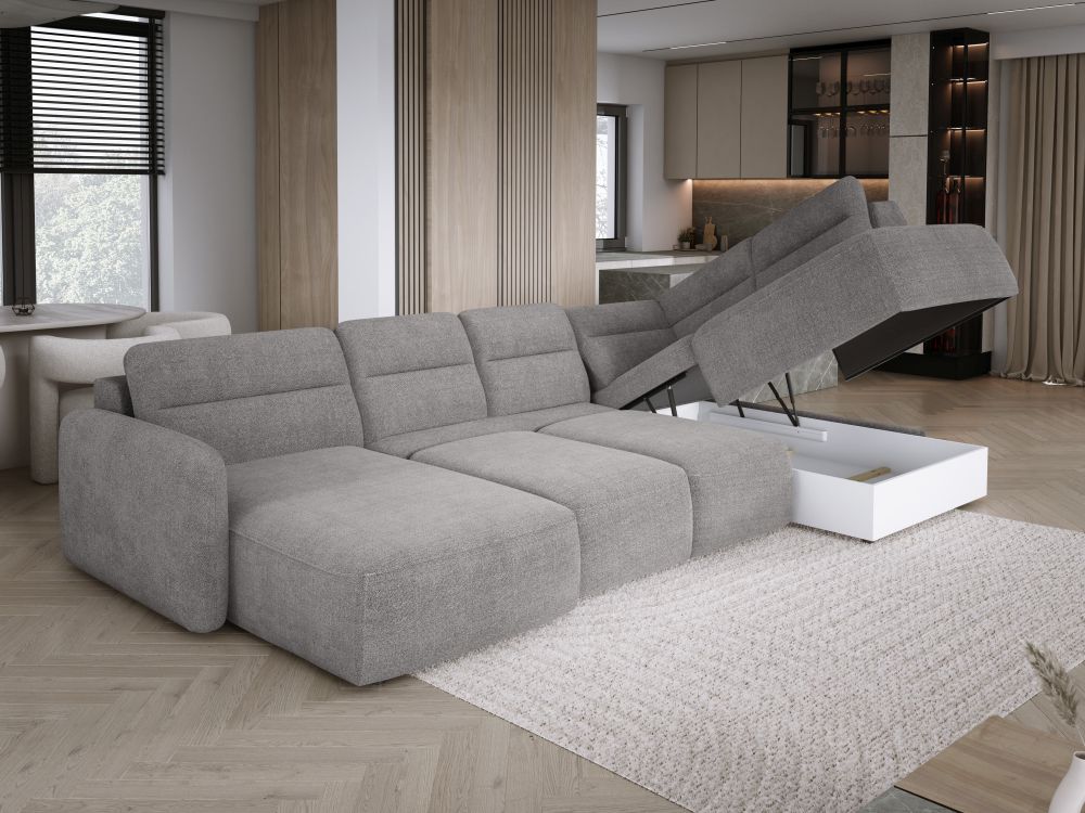 Narożnik z elektrycznym systemem rozkładania do spania