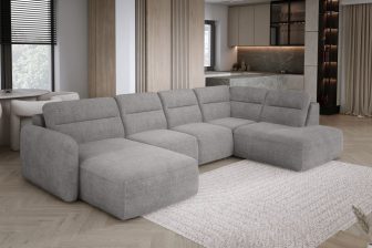 Ogromny narożnik w kształcie C z elektrycznym rozkładaniem