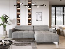 Ergonomiczny narożnik do salonu z elektrycznym sterowaniem siedziska