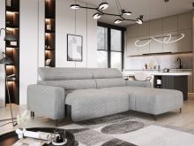 Ergonoomiczna sofa rogowa z elektrycznie wysuwanym siedziskiem
