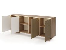 Fantastyczna komoda z czterema szafkami LED 204 cm SENSO 3