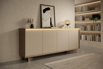 Fantastyczna komoda cappuccino z podświetleniem LED