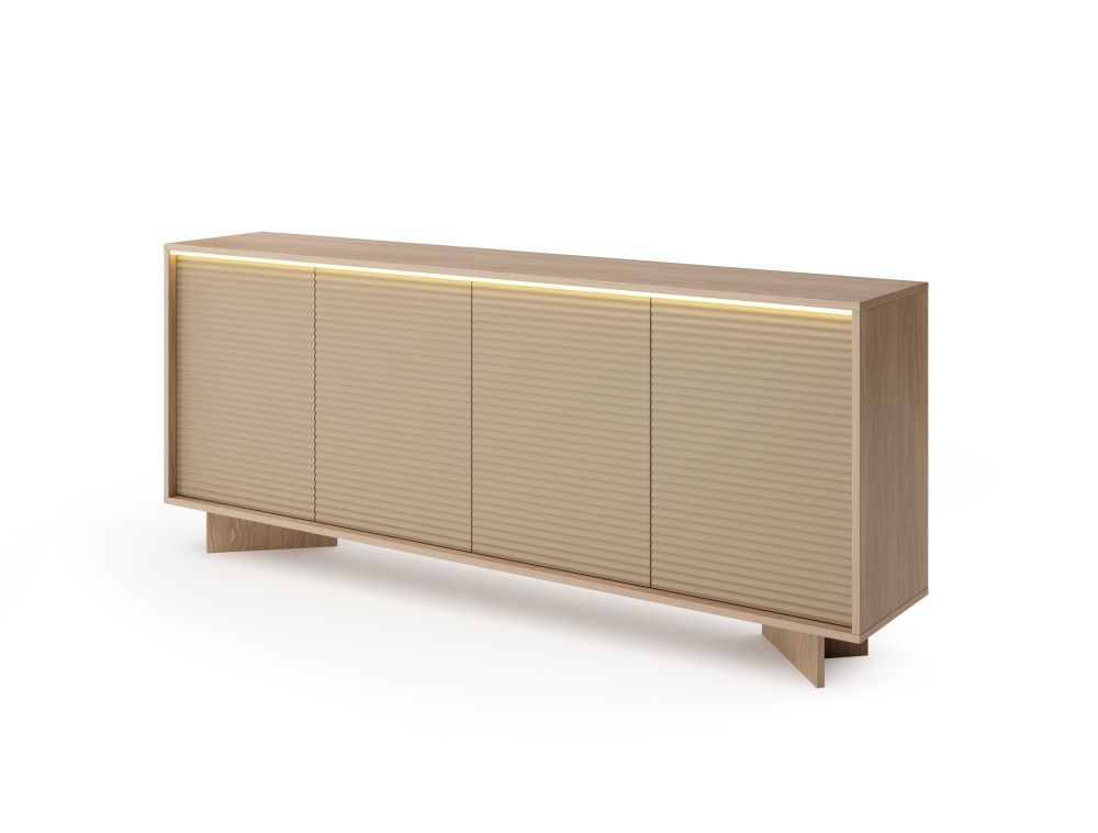 Fantastyczna komoda z czterema szafkami LED 204 cm SENSO 4