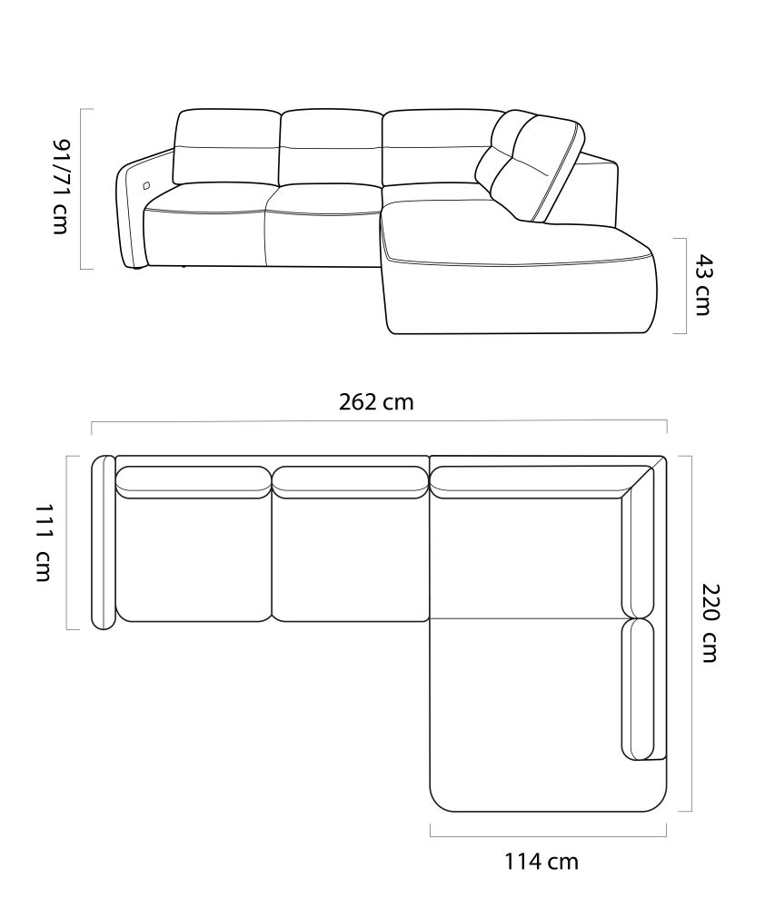 Geometryczny narożnik z funkcją spania MELLORA 2 6