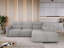 Geometryczny narożnik do salonu z funkcją spania