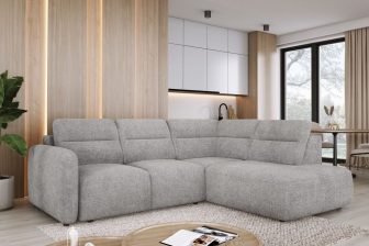 Komfortowy geometryczny narożnik rozkłądany do spania