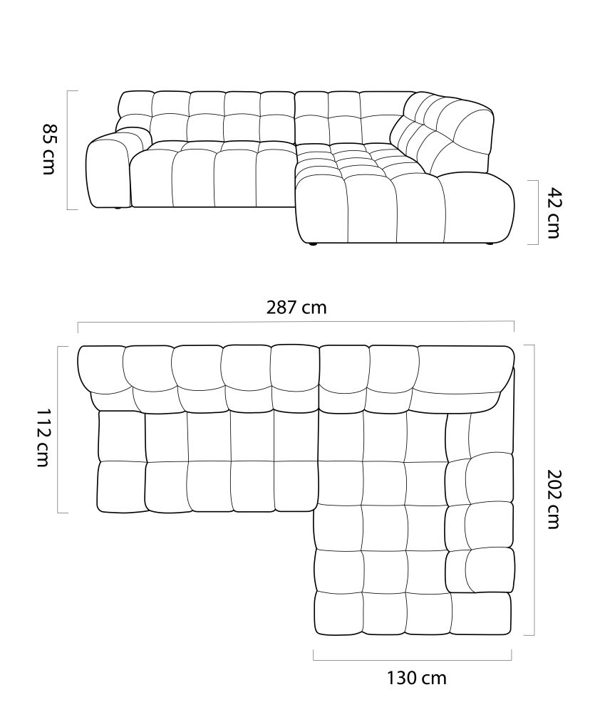 Głęboko profilowany narożnik z elektrycznym wysuwem siedziska LUNARO 2 5