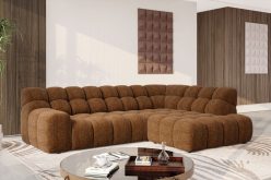 Narożnik z głębokimi przeszyciami i elektrycznym siedziskiem