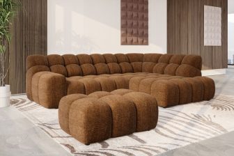 Elektryczny narożnik do salonu głęboko profilowany