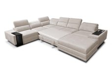 Kanapa U wielka z funkcją spania z podnóżkiem barkiem i ładowarką ASTON 8 MIX 9 Kanapa U wielka z funkcją spania z podnóżkiem barkiem i ładowarką ASTON 8 MIX 8