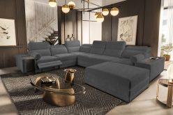 Kanapa U wielka z funkcją spania z podnóżkiem barkiem i ładowarką ASTON 8 MIX 5 Kanapa U wielka z funkcją spania z podnóżkiem barkiem i ładowarką ASTON 8 MIX 4