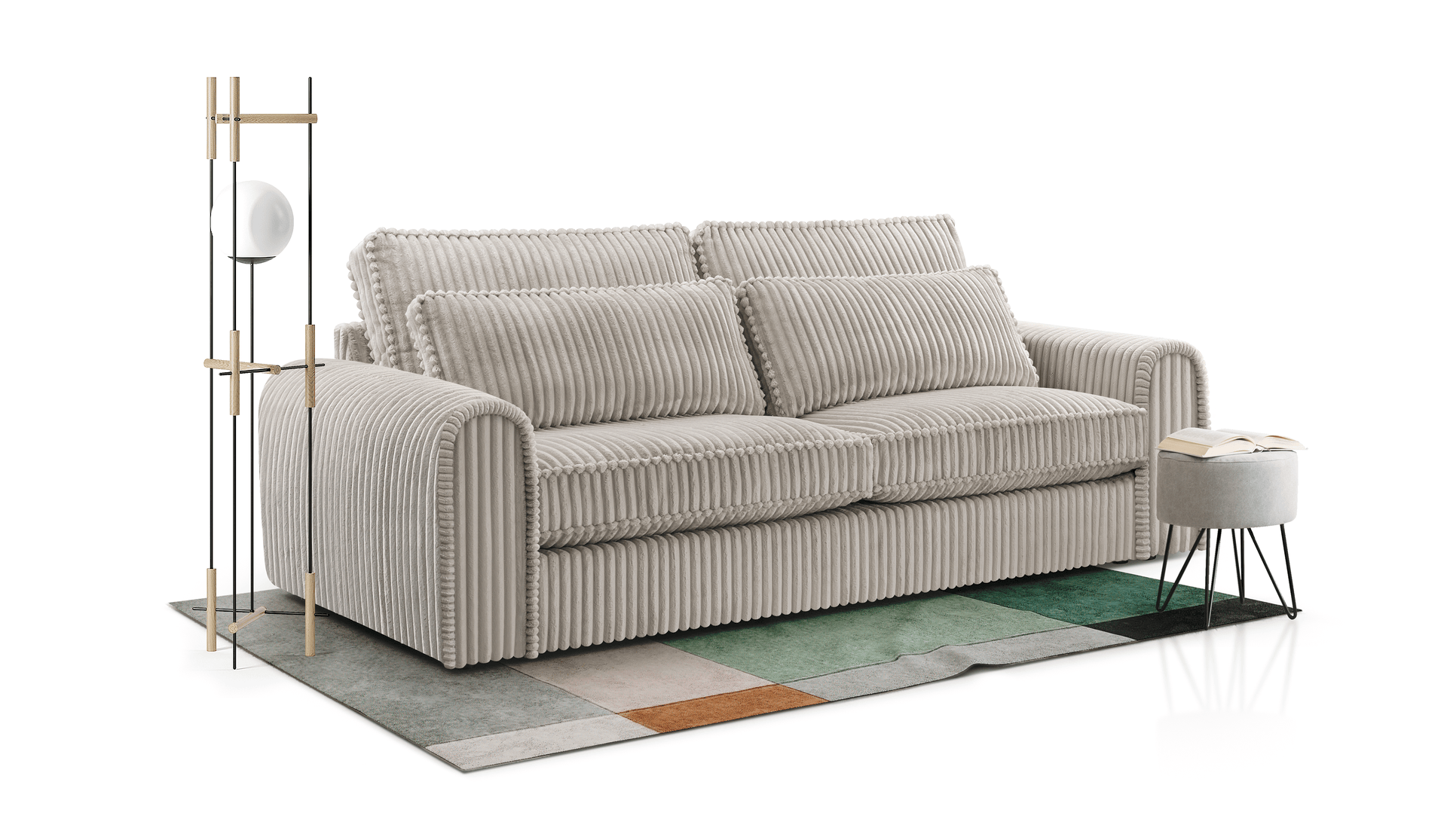 Komfortowy wypoczynek do salonu pianka HR tkanina sztruks CAVO 1