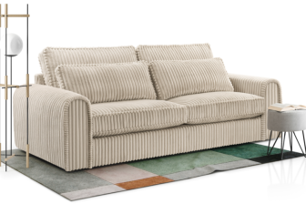 Sztruksowy wypoczynek do salonu