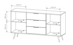 Komoda ciemne drewno z szufladami z LED 153 cm HEBAN 15 Komoda ciemne drewno z szufladami z LED 153 cm HEBAN 7